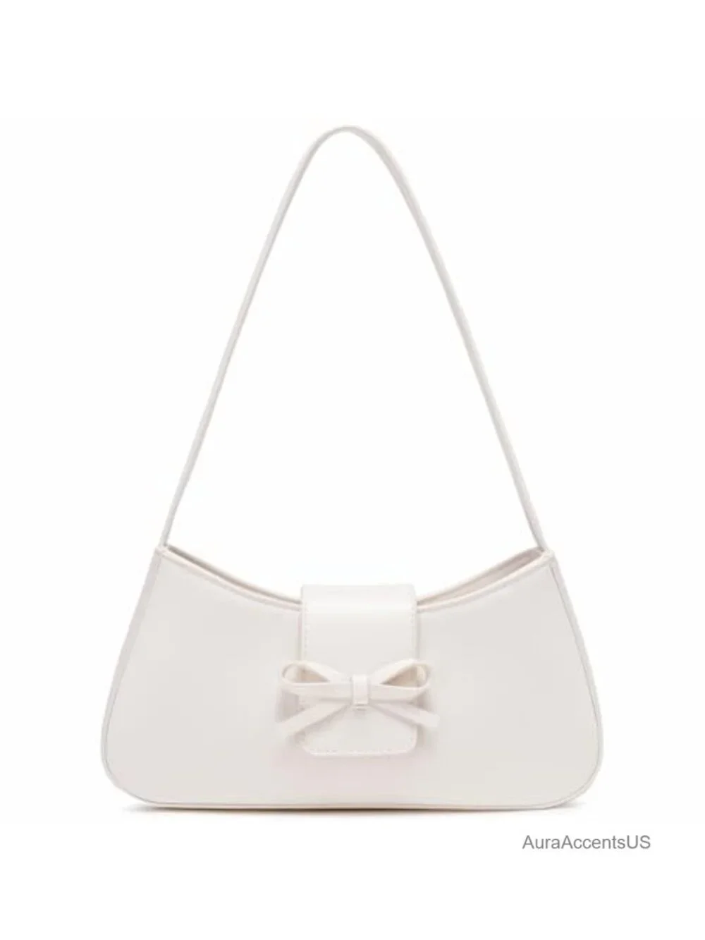 Women's Hobo Bag with Bow, Y2K Crossbody Purse, Lightweight PU Handbag